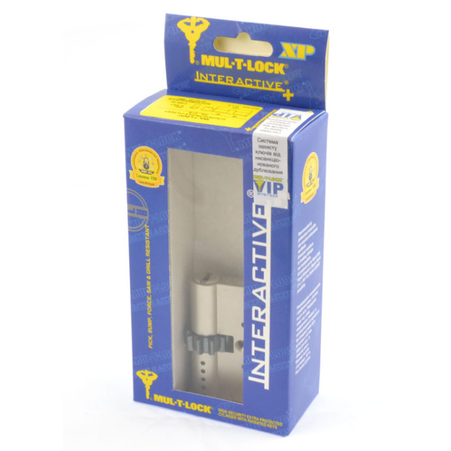 Циліндр MUL-T-LOCK DIN_KK XP *INTERACTIVE+ 95 NST 45x50 CGW VIP_CONTROL 2KEY+3KEY DND3D_BLUE_INS 264S+ BOX_S