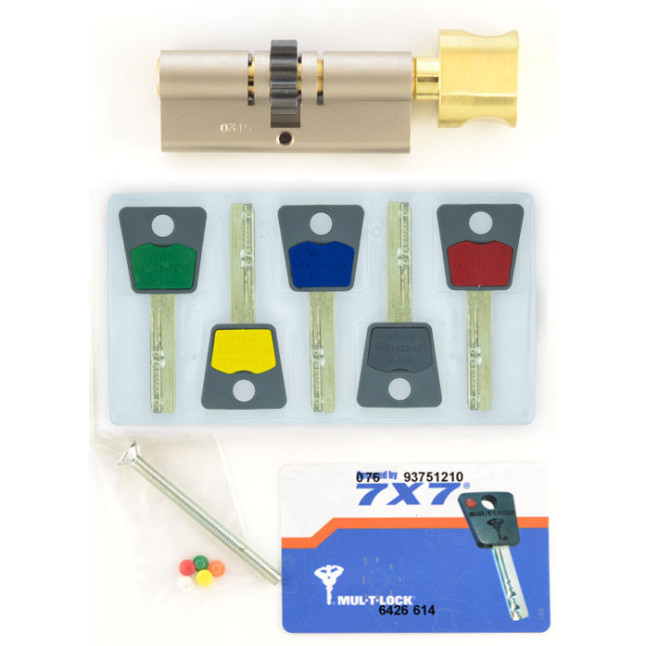 Цилиндр Mul-t-lock DIN KT 7x7 90 NST 55x35T TO SBM CGW 5KEY DND77 GREY INS 0767 BOX M