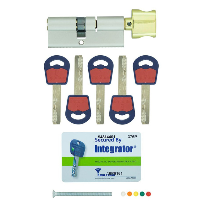 Циліндр MUL-T-LOCK DIN_KT INTEGRATOR 90 NST 40x50T TO_SB CAM30 5KEY INTGR_BLUE_INS 376P BOX_C