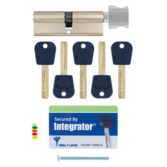 Циліндр MUL-T-LOCK DIN_KT INTEGRATOR 85 NST 40x45T TO_BN CAM30 5KEY INTGR_BLUE_INS 376P BOX_C