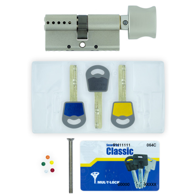 Цилиндр Mul-t-lock DIN KT XP Classic 62 NST 31x31T TO NST CAM30 3KEY ARC GREY INS 064 BOX S