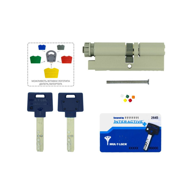 Цилиндр Mul-t-lock DIN KT *Interactive+ 85 NST 35Zx50 CAM30 Enter 2KEY DND3D BLUE INS 264S+ BOX