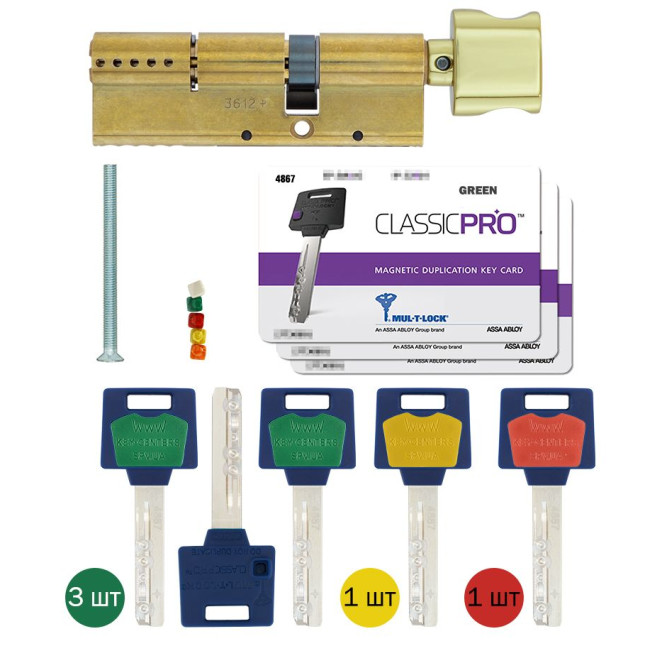 Циліндр MUL-T-LOCK DIN_KT XP *ClassicPro 120 EB 60x60T TO_SB CAM30 3in1 3KEY+1KEY+1KEY DND_BLUE_INS 4867 BOX_S
