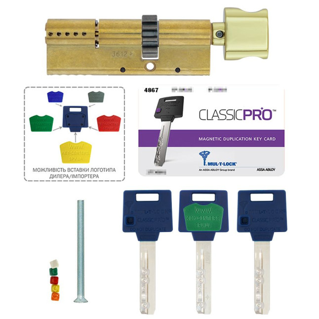 Цилиндр Mul-t-lock DIN KT XP *ClassicPro 110 EB 55x55T TO SB CGW 5KEY DND BLUE INS 4867 BOX S