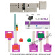 Циліндр MUL-T-LOCK DIN_KT XP *ClassicPro 75 NST 40x35T TO_NST CAM30 VIP_CONTROL 2KEY+3KEY DND3D_PURPLE_INS 2865 BOX_S