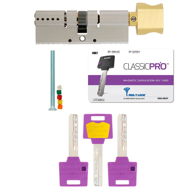Циліндр MUL-T-LOCK DIN_KT XP *ClassicPro 90 NST 40x50T TO_SBM CAM30 3KEY DND3D_PURPLE_INS 4867 BOX_S