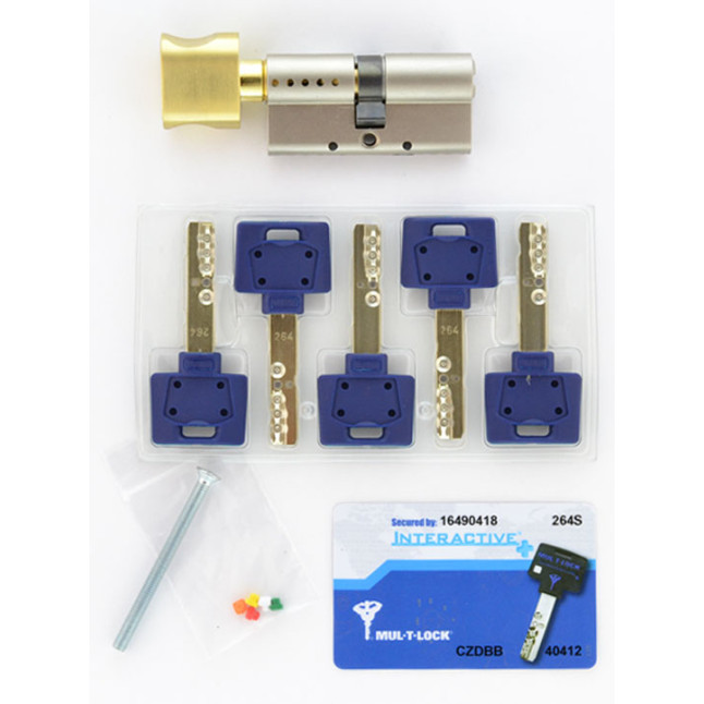 Циліндр MUL-T-LOCK DIN_KT XP *INTERACTIVE+ 100 NST 40x60T TO_SBM CAM30 5KEY DND3D_BLUE_INS 264S+ BOX_S