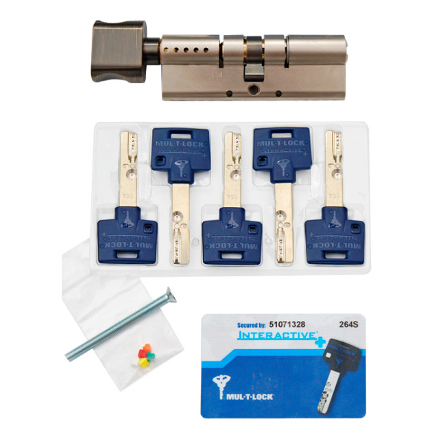 Циліндр MUL-T-LOCK DIN_KT XP *INTERACTIVE+ 90 NST 55x35T TO_ABR CAM30 5KEY DND3D_BLUE_INS 264S+ BOX_S