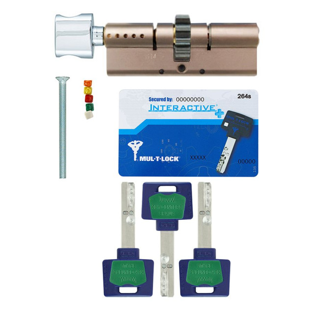 Циліндр MUL-T-LOCK DIN_KT XP *INTERACTIVE+ 76 NST 31x45T TO_NC CGW 3KEY DND3D_BLUE_INS 264S+ BOX_S
