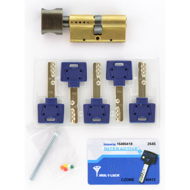 Циліндр MUL-T-LOCK DIN_KT XP *INTERACTIVE+ 95 EB 40x55T TO_ABR CAM30 5KEY DND3D_BLUE_INS 264S+ BOX_S