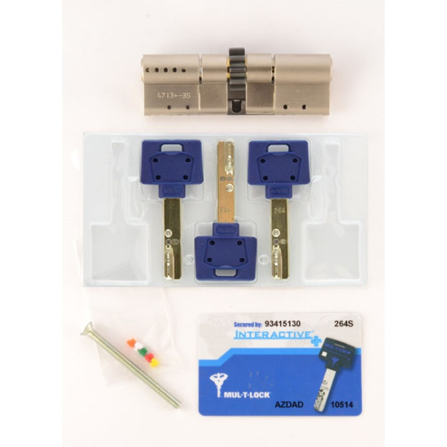 Цилиндр Mul-t-lock DIN MOD KK *Interactive+ 86 NST 31x55 CGW 3KEY DND3D BLUE INS 264S+ BOX S