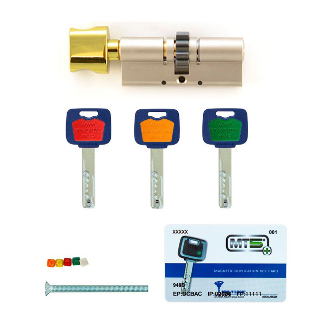 Циліндр MUL-T-LOCK DIN_KT XP *MT5+ 95 NST 50x45T TO_SB CGW 3KEY DND5I_BLUE_INS 948B BOX_M