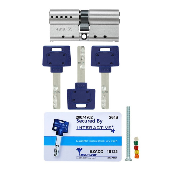 Цилиндр Mul-t-lock DIN MOD KK *Interactive+ 80 NST 35x45 CAM30 3KEY DND3D BLUE INS 264S+ BOX S