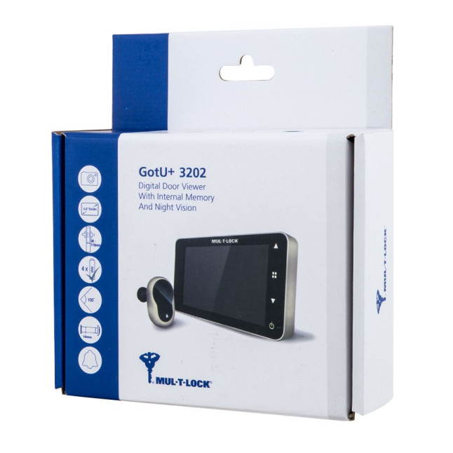 Видеоглазок Mul-t-lock GOTU+ 3202 Black для дверей