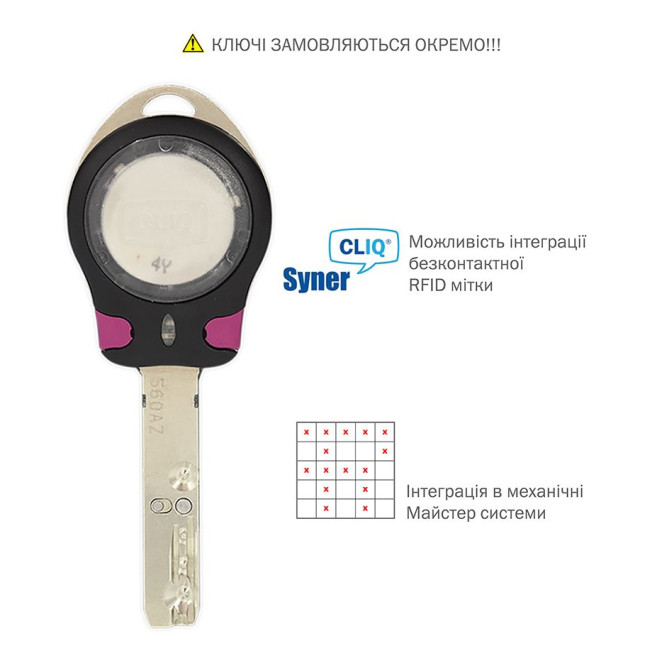Циліндр MUL-T-LOCK DIN_MOD_KT *INTERACTIVE+ 100 NST 50ix50T TO_SBM CAM30 CLIQ M/S 223S+ BOX_S