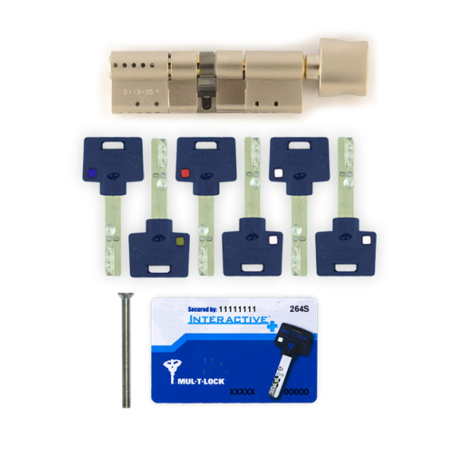 Цилиндр Mul-t-lock DIN MOD KT *Interactive+ 135 NST 65Lx70T TO NST CAM30 FLEX CONTROL 3KEY+1KEY+1KEY+1KEY DND3D BLUE INS 264S+ BOX S