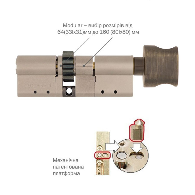 Цилиндр Mul-t-lock DIN MOD KT *Interactive+ 90 NST 40ix50T TO ABR CGW Cliq M/S 223S+ BOX S