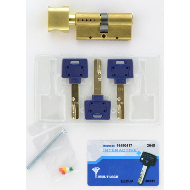Циліндр MUL-T-LOCK DIN_MOD_KT *INTERACTIVE+ 130 EB 65x65T TO_SB CAM30 3KEY DND3D_BLUE_INS 264S+ BOX_S