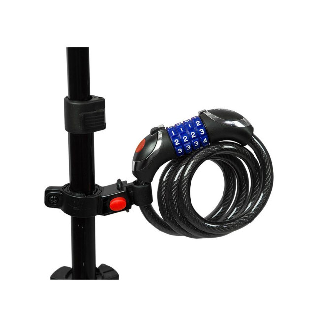Замок Tokoz MOTO Black кодовый с тросом 100 см Замок Tokoz MOTO Black кодовый с тросом 100 см