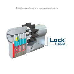 Цилиндр VEGA DIN KT VP-7 110 NST 55x55T TO NST CAM0 VIP CONTROL 1KEY+5KEY VEGA3D BLUE INS V07 BOX V