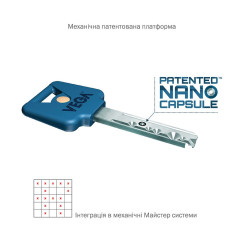 Цилиндр VEGA DIN KK VP-7 61 NST 30,5x30,5 CAM30 VIP CONTROL 1KEY+5KEY VEGA3D BLUE V07 BOX V Цилиндр VEGA DIN KK VP-7 61 NST 30,5x30,5 CAM30 VIP CONTROL 1KEY+5KEY VEGA3D BLUE V07 BOX V