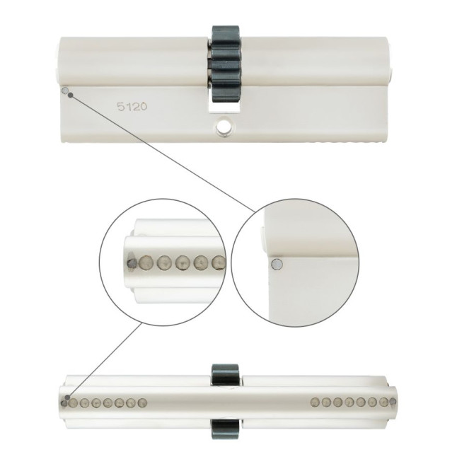 Циліндр VEGA DIN_KK VP-7 100 NST 50x50 CGW VIP_CONTROL 1KEY+5KEY VEGA3D_BLUE V07 BOX_V
