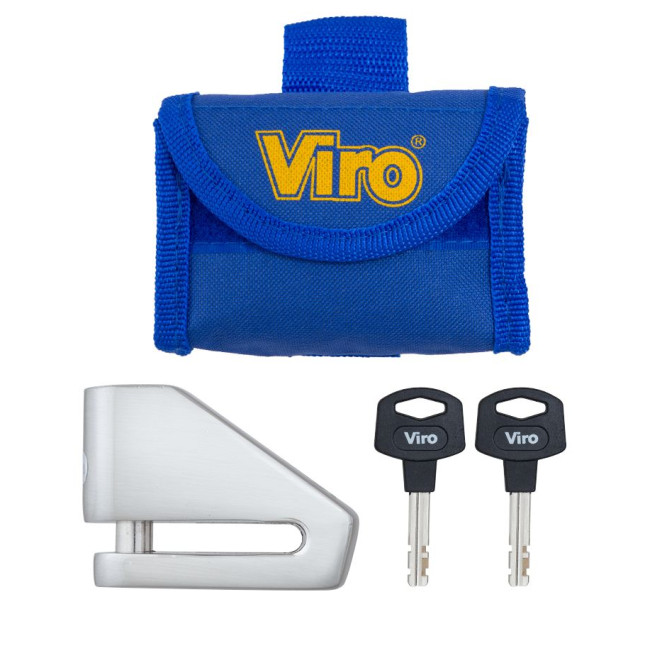 Замок VIRO MOTO STOPPER STAINLESS_STEEL 2KEY