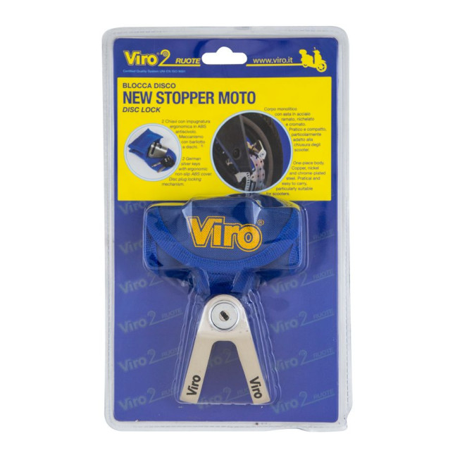 Замок VIRO MOTO STOPPER STAINLESS_STEEL 2KEY