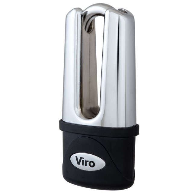 Замок VIRO MOTO BLINDATO EXTREME STAINLESS_STEEL 3KEY 83мм