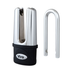Замок VIRO MOTO BLINDATO EXTREME STAINLESS_STEEL 3KEY 83мм