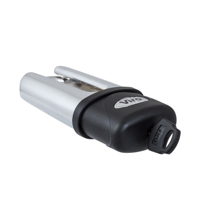 Замок VIRO MOTO BLINDATO EXTREME STAINLESS_STEEL 3KEY 83мм