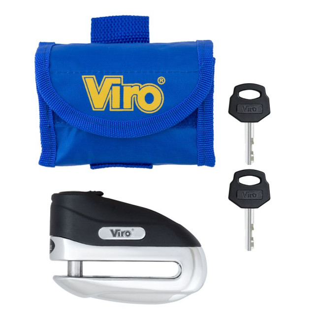 Замок VIRO MOTO HAMMER STAINLESS_STEEL 2KEY