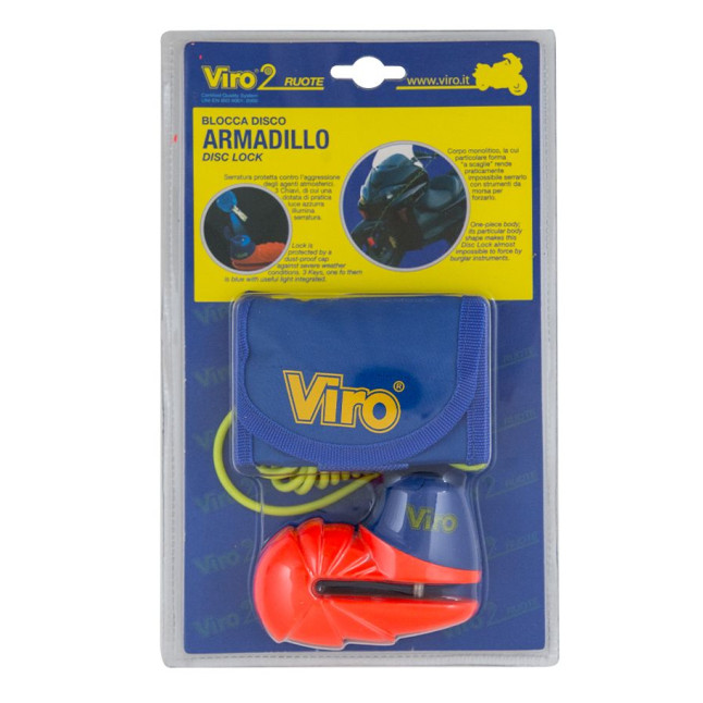 Замок VIRO MOTO ARMADILLO ORANGE 3KEY
