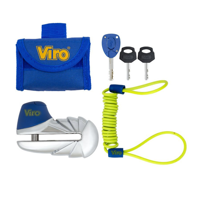 Замок VIRO MOTO ARMADILLO STAINLESS_STEEL 3KEY
