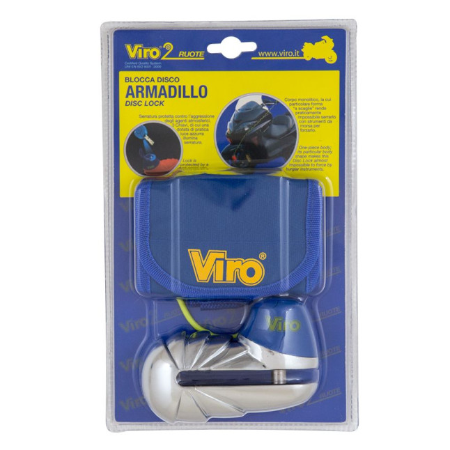 Замок VIRO MOTO ARMADILLO STAINLESS_STEEL 3KEY
