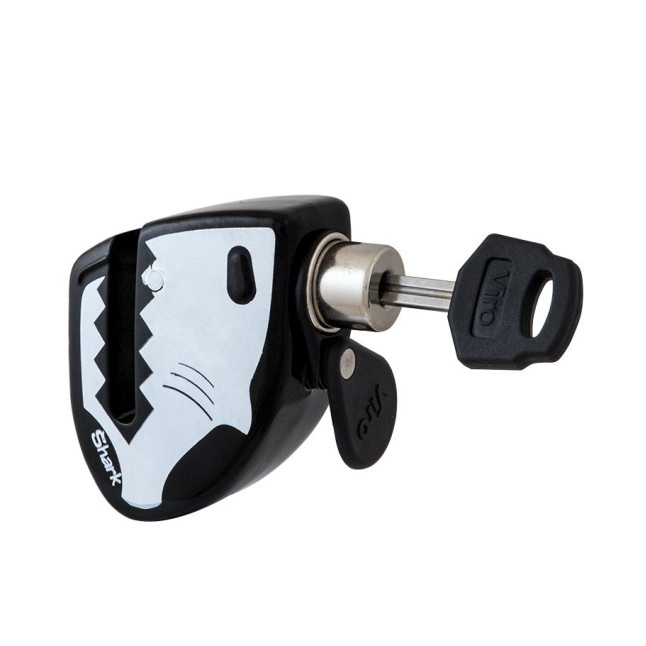 Замок VIRO MOTO SHARK BLACK/WHITE 2KEY Замок VIRO MOTO SHARK BLACK/WHITE 2KEY