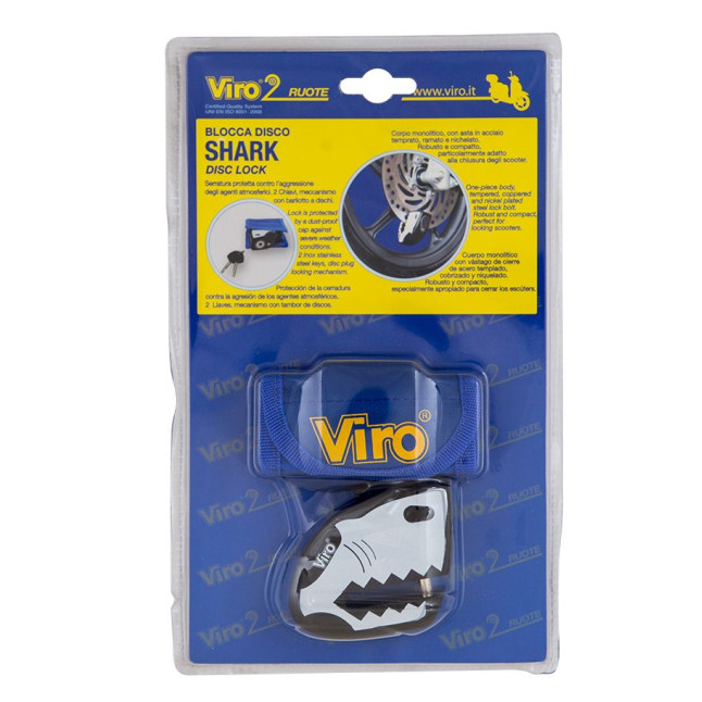 Замок VIRO MOTO SHARK BLACK/WHITE 2KEY Замок VIRO MOTO SHARK BLACK/WHITE 2KEY