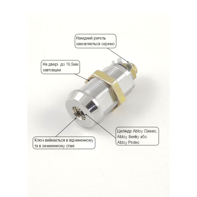 Замок для обладнання ABLOY CL106 22мм 28,5мм 11_DISCS CR *PROTEC2 M/S TA77ZZ RIGHT BOX