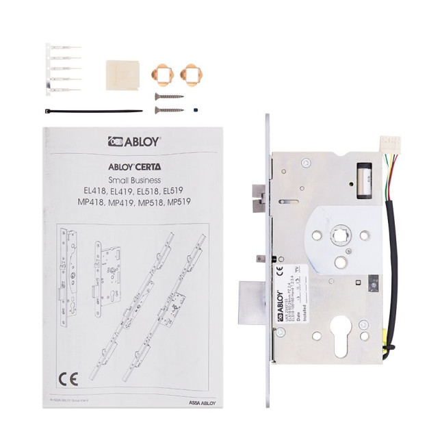 Замок електромеханічний ABLOY EL 518 BS60мм 72мм FP24 SS UNIV DIN_CERTА MOT 12-24V PANIC_FUNCTION