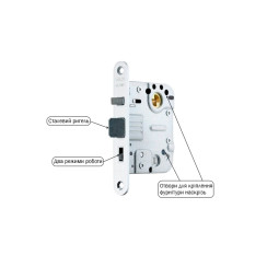 Замок врезной Abloy 1-WAY FIN LC100 CR LEFT ВЅ50мм 69мм w/o SP Замок врезной Abloy 1-WAY FIN LC100 CR LEFT ВЅ50мм 69мм w/o SP