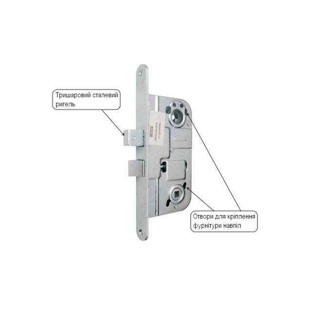 Замок врезной Abloy 1-WAY FIN LC200 CR LEFT ВЅ50мм 105мм w/o SP Замок врезной Abloy 1-WAY FIN LC200 CR LEFT ВЅ50мм 105мм w/o SP