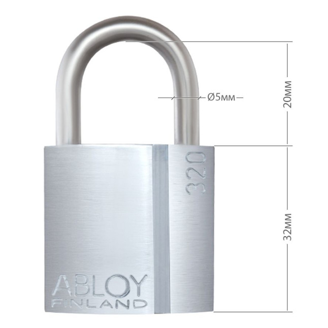 Замок навесной Abloy PL320 Classic 2KEY CLS C NR shackle 20мм 5мм BOX Замок навесной Abloy PL320 Classic 2KEY CLS C NR shackle 20мм 5мм BOX