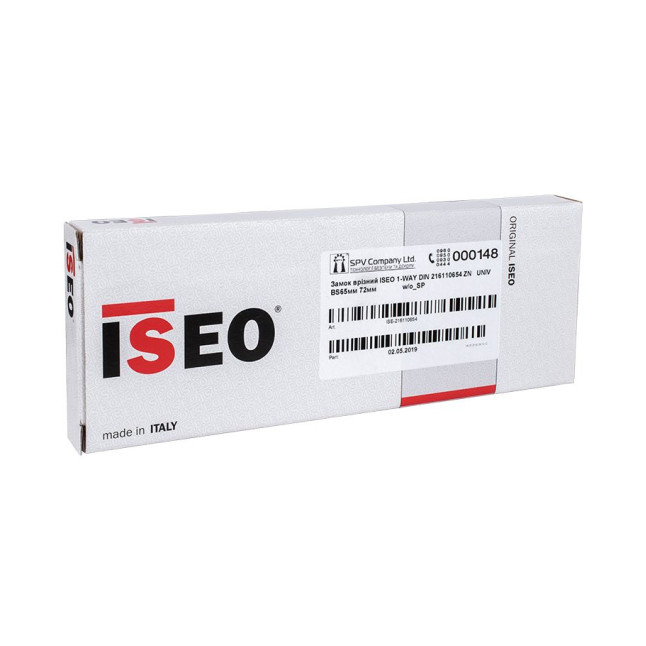 Замок врезной ISEO 1-WAY DIN 216120654 ZN UNIV ВЅ65мм 72мм w/o SP