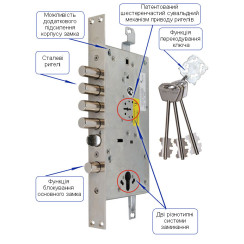 Замок врізний MUL-T-LOCK 3-WAY MATRIX+DIN DFM30328M CR UNIV BS65мм 85мм 3KEY MTR_M 110мм w/o_SP Замок врізний MUL-T-LOCK 3-WAY MATRIX+DIN DFM30328M CR UNIV BS65мм 85мм 3KEY MTR_M 110мм w/o_SP