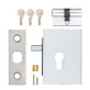 Замок накладний MAB 1-WAY DIN G522 BRUSH_ST.STEEL UNIV 3KEY SP