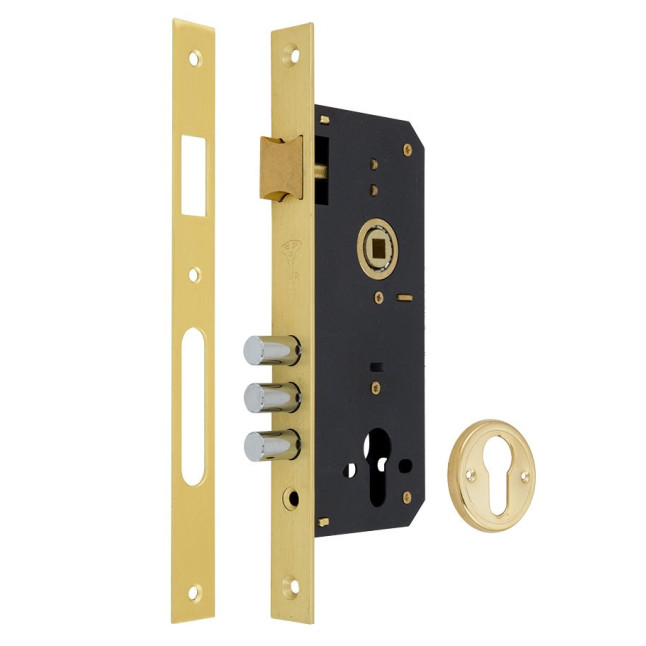 Замок врізний MUL-T-LOCK 1-WAY DIN 204S PB UNIV BS45мм 85мм SP Замок врізний MUL-T-LOCK 1-WAY DIN 204S PB UNIV BS45мм 85мм SP