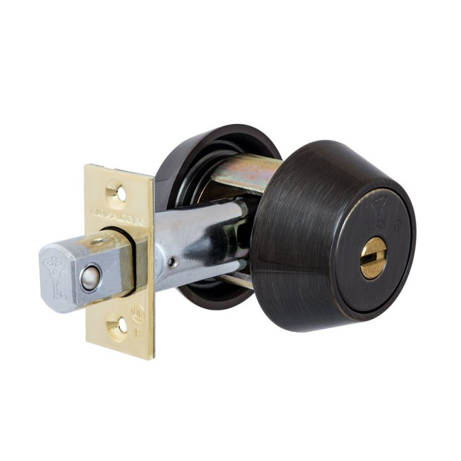 Замок врізний MUL-T-LOCK 1-WAY DEAD_BOLT HERCULAR ANTIQUE_BRONZE UNIV BS60/70мм *INTERACTIVE+ 3KEY DND3D_BLUE 264S+ wood_door SP