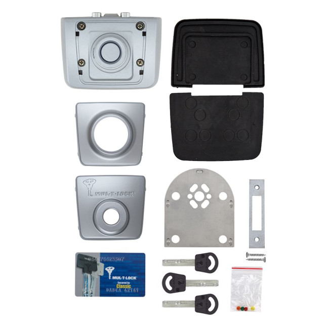 Замок накладной Mul-t-lock 1-WAY RIM GDL-100S SATIN NICKEL UNIV Classic 3KEY ARC Black 064 w/o SP Замок накладной Mul-t-lock 1-WAY RIM GDL-100S SATIN NICKEL UNIV Classic 3KEY ARC Black 064 w/o SP