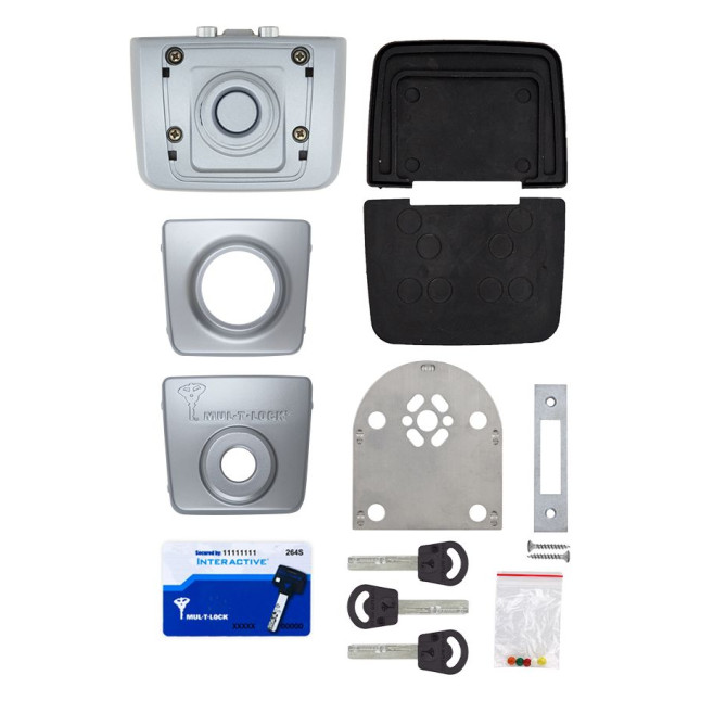 Замок накладной Mul-t-lock 1-WAY RIM GDL-100S SATIN NICKEL UNIV *Interactive+ 3KEY ARC Black 264 w/o SP Замок накладной Mul-t-lock 1-WAY RIM GDL-100S SATIN NICKEL UNIV *Interactive+ 3KEY ARC Black 264 w/o SP