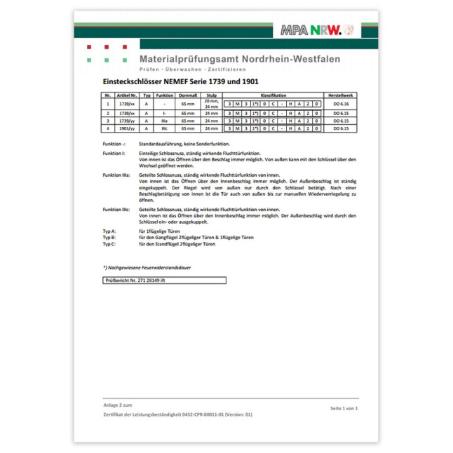 Замок врезной NEMEF 1-WAY DIN 1739/46 ZN UNIV ВЅ65мм 72мм w/o SP Замок врезной NEMEF 1-WAY DIN 1739/46 ZN UNIV ВЅ65мм 72мм w/o SP